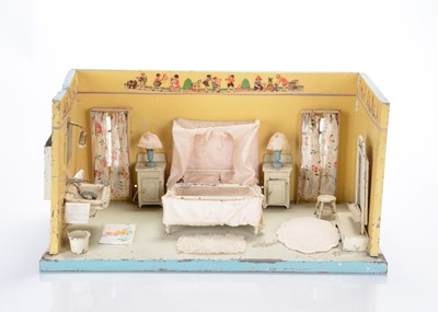 Lot 1578 - A Goso (German) painted tinplate toy bedroom