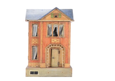 Lot 1596 - A small Gottschalk blue roof dolls’ house