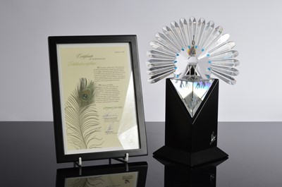 Lot 8 - A Swarovski Limited edition Peacock