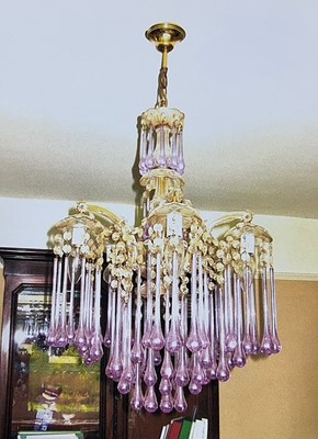 Lot 33 - A nice c1980s Murano glass chandelier