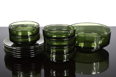 Lot 45 - A 1960s Gullaskruf Glass dessert set designed by Kjell Blomberg
