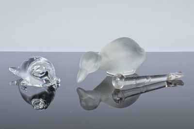 Lot 51 - A Baccaret glass duckling