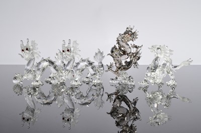 Lot 63 - Four Swarovski Dragon figures