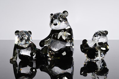 Lot 64 - Three Swarovski Pandas