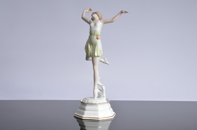 Lot 121 - n Art Deco period Rosenthal porcelain figure of a dancer after Dorothea Charol