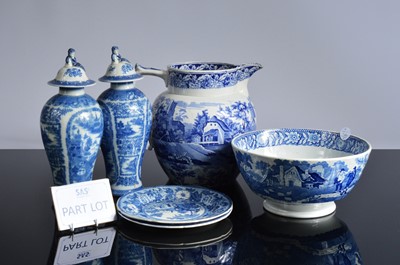 Lot 147 - A large collection of 19th and 20th century blue and white pottery
