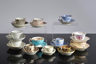 Lot 148 - Twelve 19th and 20th century cups and saucers