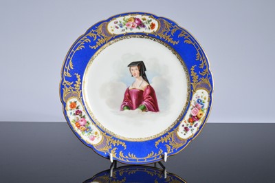 Lot 158 - A mid 19th century French porcelain cabinet plate