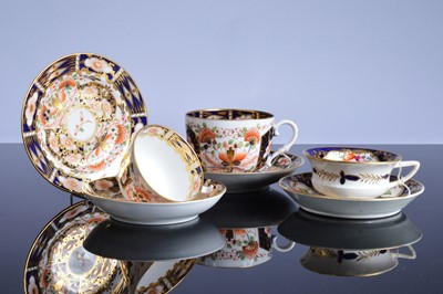 Lot 160 - Three 19th century British porcelain cups and saucers