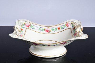 Lot 161 - A Regency period Crown Derby porcelain twin handled dish