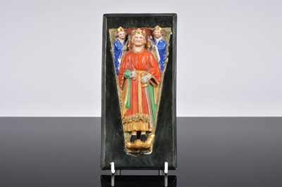 Lot 195 - A mid 19th century Chamberlain & Co porcelain King John's Tomb inkstand cover