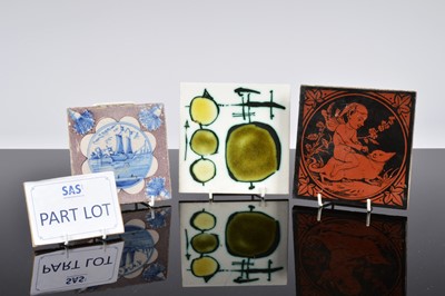 Lot 196 - A collection of 16 tiles