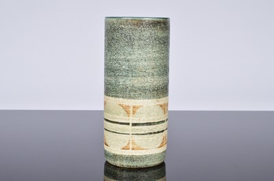 Lot 206 - A small c1960s Troika Pottery cylindrical vase