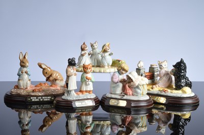 Lot 228 - Five Beswick Beatrix Potter Scenes on tableaus