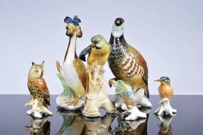 Lot 240 - A collection of Karl Ens pottery Birds