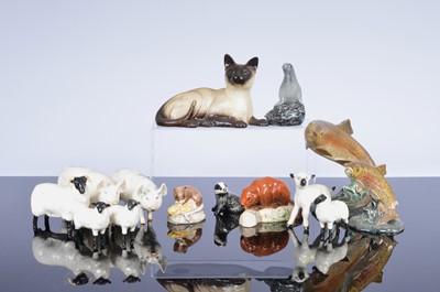 Lot 247 - A collection of fourteen Beswick animals