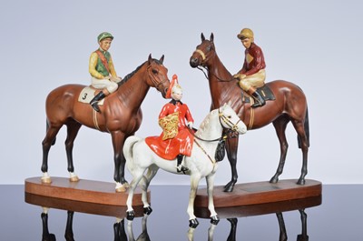 Lot 256 - Three Beswick Mounted horseman