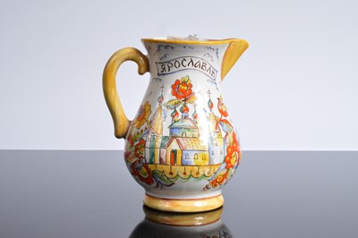Lot 279 - A Russian hand painted jug