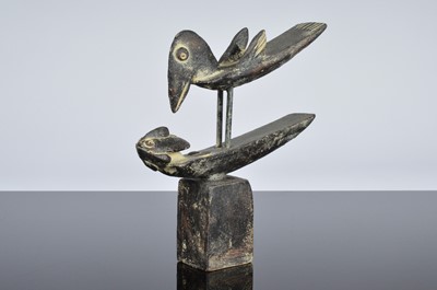 Lot 311 - John Maltby 1936 - 2020 stoneware, Bird and Queen group