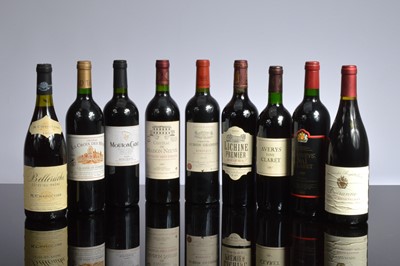 Lot 329 - A collection of nine bottles of assorted red wine (9)