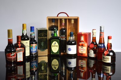 Lot 344 - A collection fourteen bottles of various spirits
