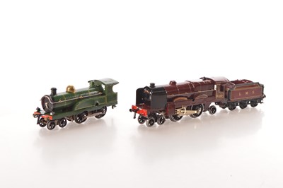 Lot 58 - Hornby 0 Gauge pair of repainted Clockwork Locomotives (2)