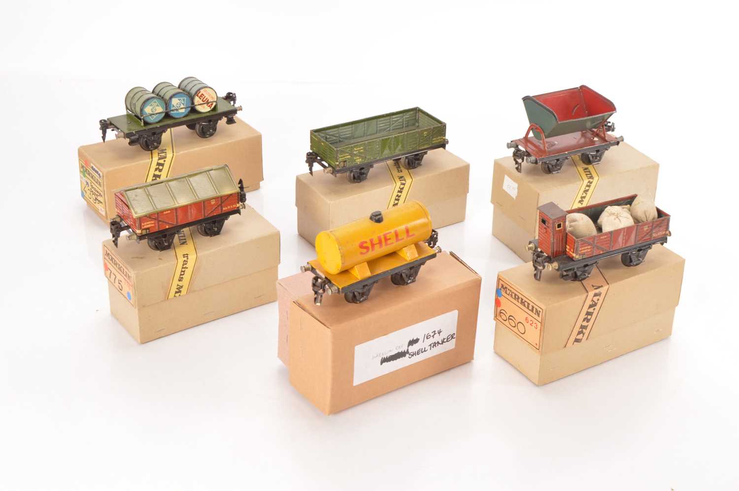 Lot 118 - Marklin 0 Gauge group of Goods wagons (6)