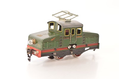 Lot 125 - Marklin 0 Gauge Ref: RV 12890 overhead electric green steeple cab Locomotive