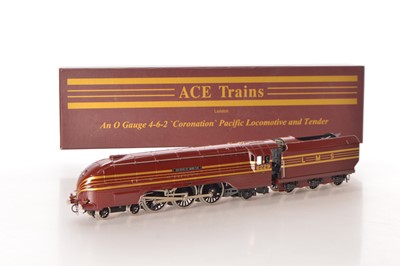 Lot 136 - Ace Trains 0 Gauge Modern issue E/12 4-6-2 Loco & Tender streamlined Coronation class LMS marron 'Duchess of Hamilton'