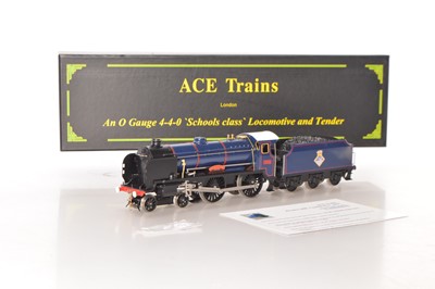 Lot 138 - Ace Trains 0 Gauge Modern issue E/10 4-4-0 Loco & Tender lined blue Schools class 'Roedean'