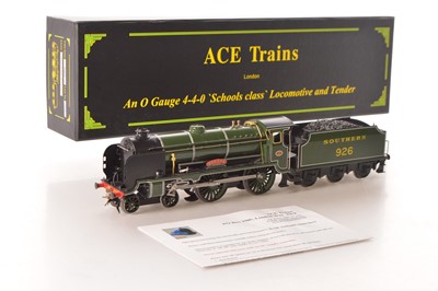 Lot 151 - Ace Trains 0 Gauge Modern issue E/10 4-4-0 Loco & Tender SR lined green Schools class 'Repton'
