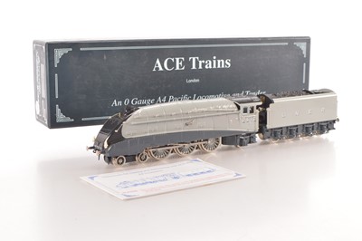 Lot 176 - Ace 0 Gauge Modern issue E/4 4-6-2 Loco & Tender LNER two tone silver grey Streamlined A4 class 'Silver Fox'