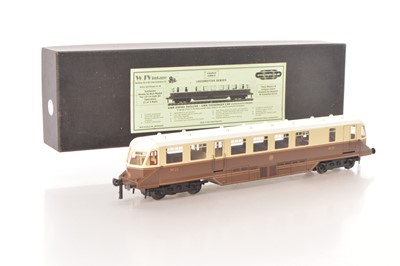 Lot 182 - WJ Vintage 0 Gauge Modern issue Ref:WJV01025 GWR brown and cream Diesel Rail car
