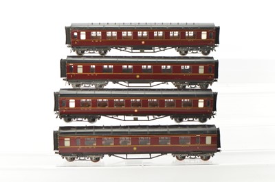 Lot 195 - Kit built 0 Gauge Finescale LMS coaches (4)