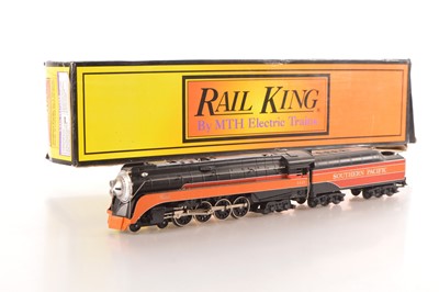 Lot 217 - Rail king by MTH Modern issue 0 Gauge Ref: 30-1119-0 4-8-4 Loco & Tender Southern Pacific Daylight class Gs-4
