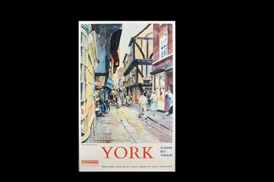 Lot 225 - British Railways North Eastern Region 1960s Poster York Come By Train