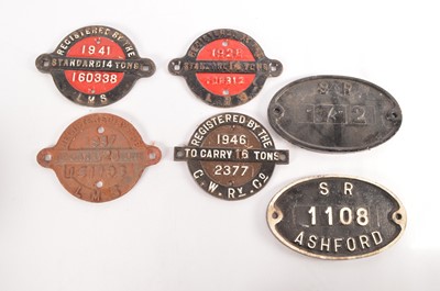 Lot 237 - Cast Iron Wagon Plates (6)