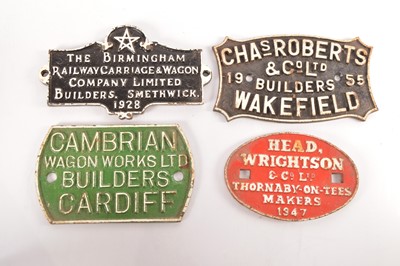 Lot 238 - Cast Iron Makers Plates (4)
