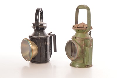 Lot 240 - Two WWII Period Railway  Lamps