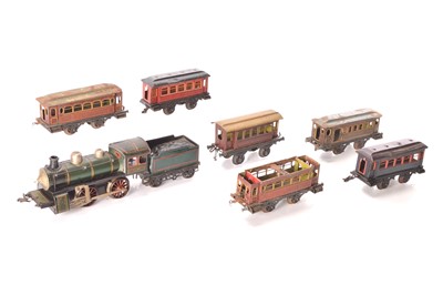 Lot 270 - Bing /JKO Gauge 1 Continental outline Locomotive and coaches (7)