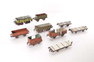 Lot 275 - Marklin Gauge 1 group of Goods wagons (9)