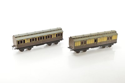 Lot 299 - Carette Gauge 1 pair of GWR clerestory roof coaches (2)