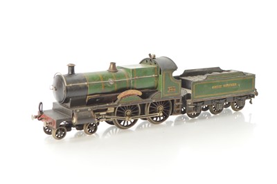 Lot 302 - Bing Gauge 1 4-4-0 GWR Loco & Tender lined green 'County of Northampton'