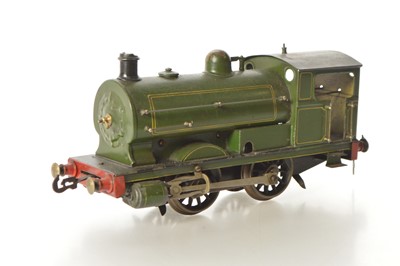Lot 309 - Bassett-Lowke Gauge 1 0-4-0 lined green Peckett Tank Loco