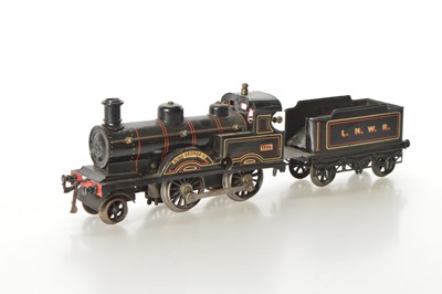 Lot 315 - Bing Gauge 1 2-4-0 Loco & Tender LNWR lined Black 'King George V'
