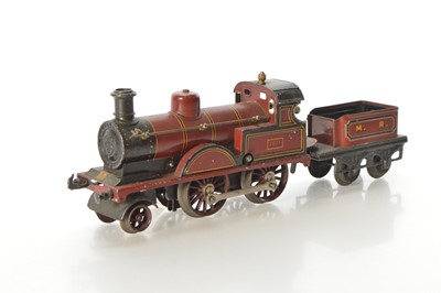 Lot 316 - Bing Gauge 1 2-4-0 Loco & Tender MR lined maroon