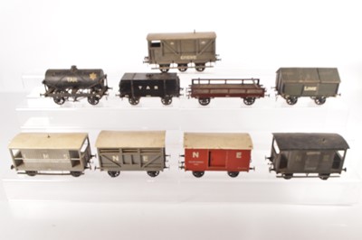 Lot 338 - Milbro Gauge 1 group of Goods wagons (9)