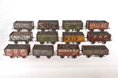 Lot 342 - Scratch and kit built group of Private owner Coal wagons (12)