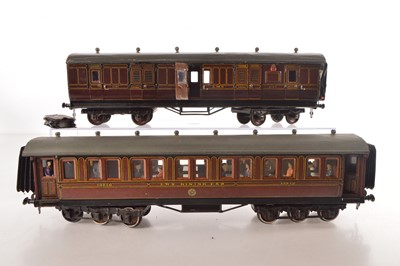 Lot 343 - Bassett-Lowke, Carette/Bing Gauge 1 pair of LMS Coaches (2)