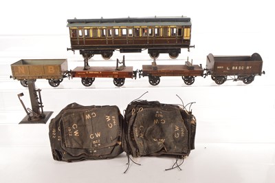 Lot 350 - Carette/Marklin /Bing and Bassett-Lowke Gauge 1 Passenger, Goods rolling stock and accessories (46)